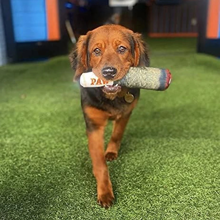 Cigar Design Plush Squeaky Pet Toys Grinding Teeth Creative Chew Toy