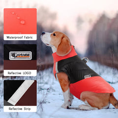 Labrador Cotton Coat For Small Large Dog Reflective Stripe Pet Clothes