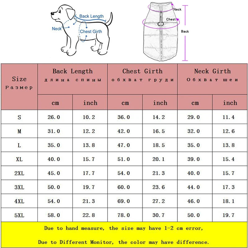 Labrador Cotton Coat For Small Large Dog Reflective Stripe Pet Clothes