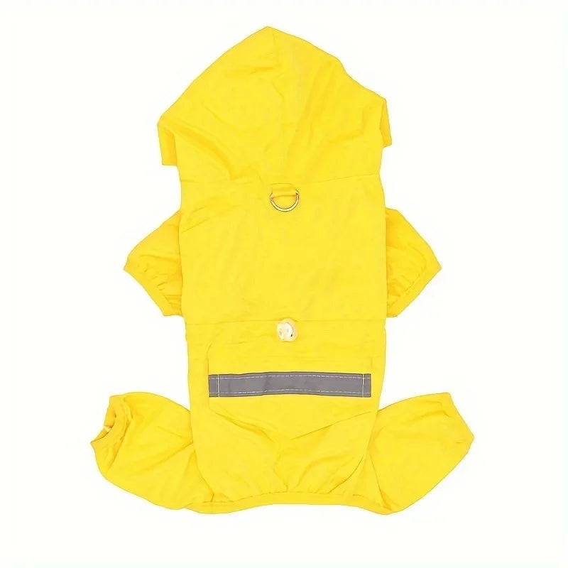 Pet Hooded Raincoat With For Outdoor Raincoat Puppy Clothes