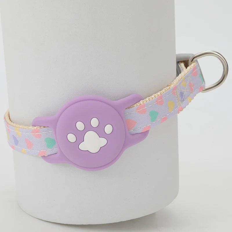 Cute Anti-lost Collar Adjustable Nylon Pet Collar For Small Dog