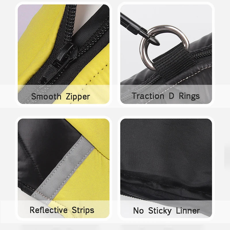 Labrador Cotton Coat For Small Large Dog Reflective Stripe Pet Clothes