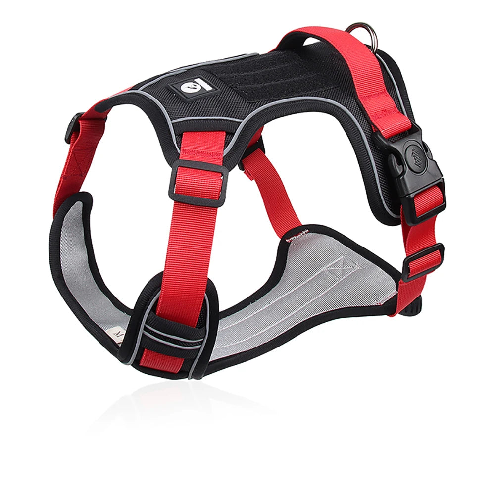 Durable Dog Harness & Leash Set Reflective Strap Adjustable Chest & Back Straps