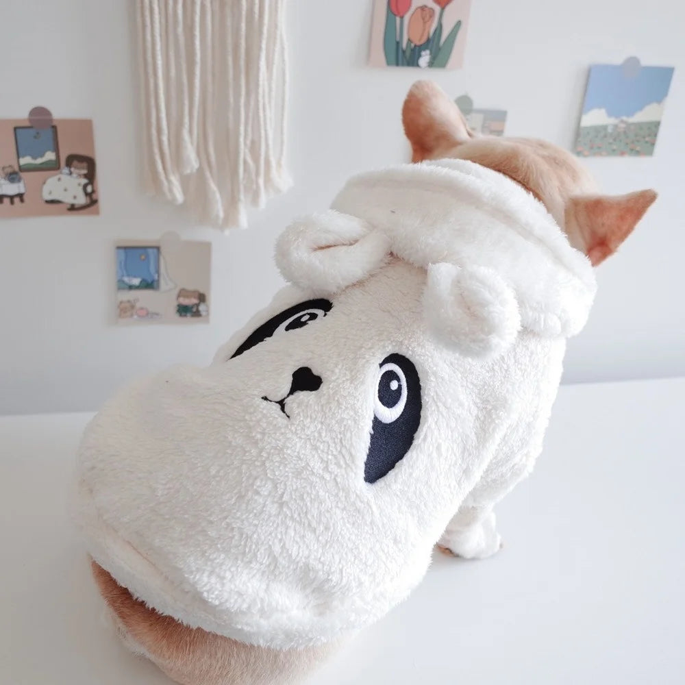 Winter Coat Jacket Cotton Bulldog Hoodie For Pug Pet Dog Clothes