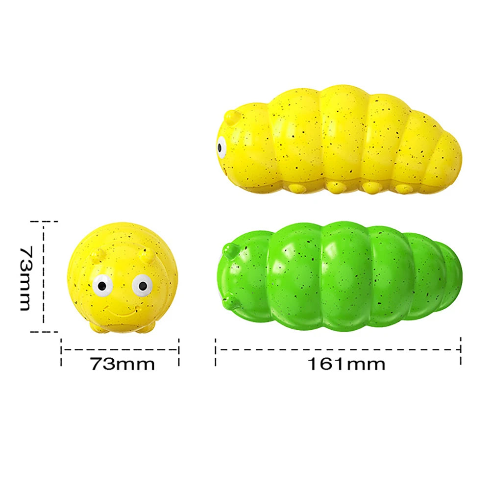 Caterpillar Squeaky Plush Chew Toys for Puppies Small Medium Large Dog