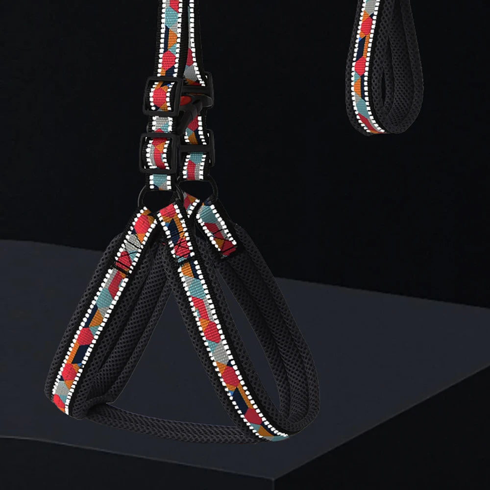 No Pull Reflective Adjustable Padded Dog Harness Leash Set
