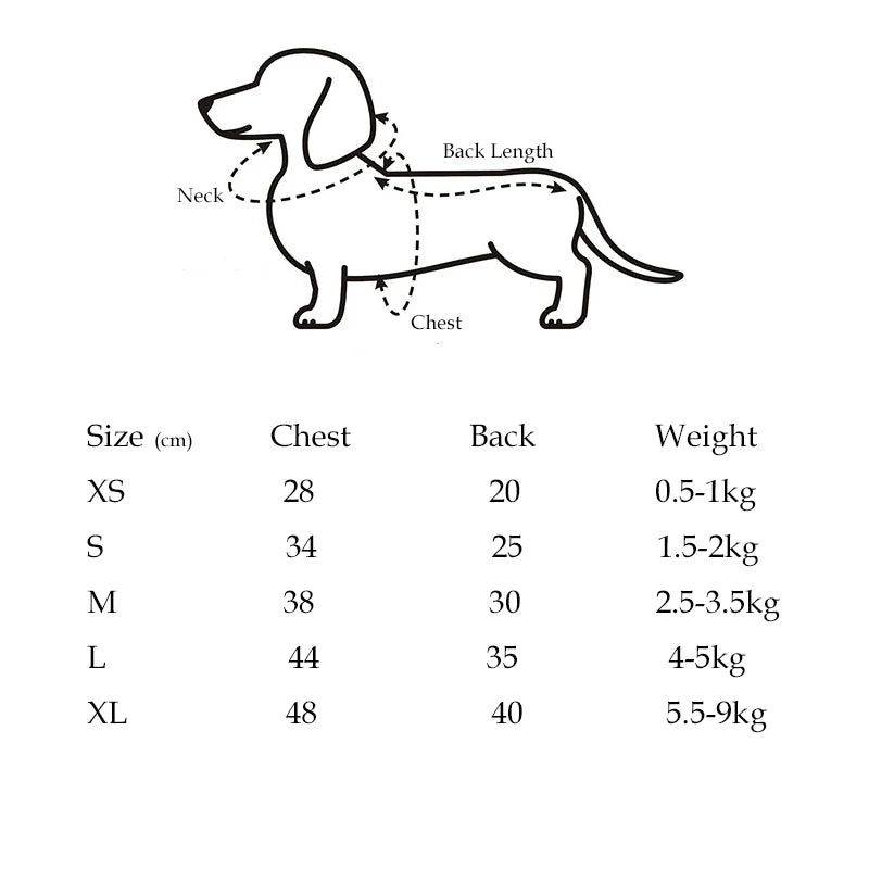Dachshund French Bulldog Warm Pug Jumpsuit For Small Media Dog Clothes