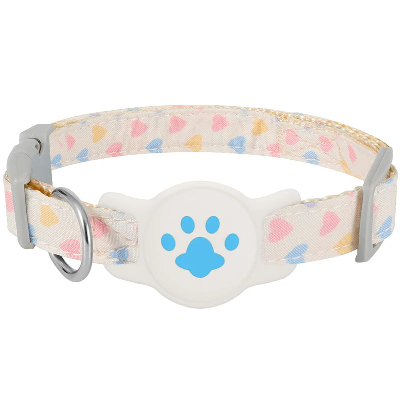 Cute Anti-lost Collar Adjustable Nylon Pet Collar For Small Dog