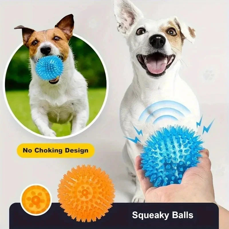 Balls for Teeth Cleaning Training - Safe BPA Free for Small Medium Dog