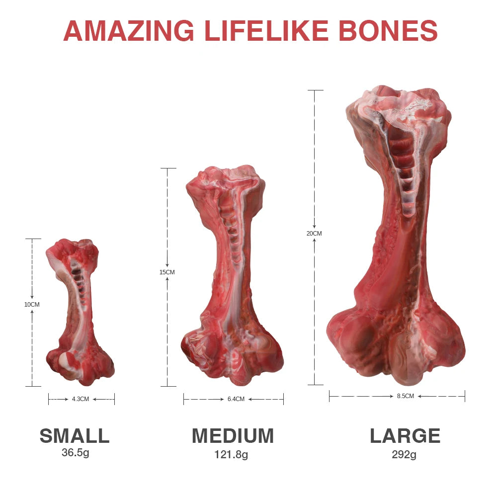 Aggressive Chewers Large Dog Bone-Shaped Indestructible Nylon Dog Toys