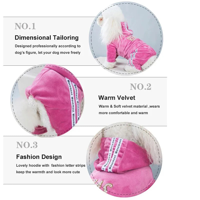 Warm Winter Overalls Jumpsuit for Small Dog Chihuahua Puppy Clothes