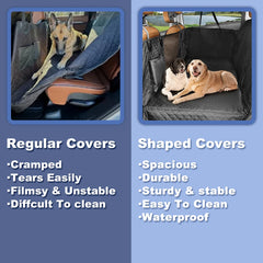Hard Bottom Waterproof Safety Protector Dog Car Back Seat