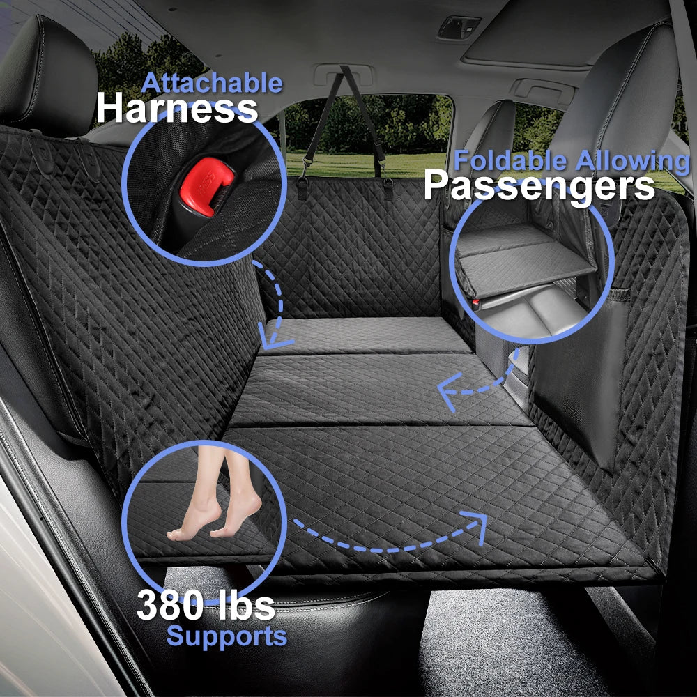 Hard Bottom Waterproof Safety Protector Dog Car Back Seat