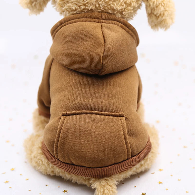 Autumn And Winter Small Thickening Warm Solid Color Dog Clothes
