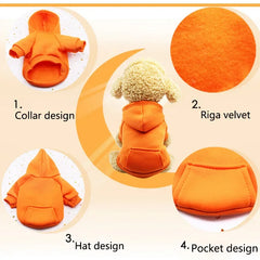 Autumn And Winter Small Thickening Warm Solid Color Dog Clothes