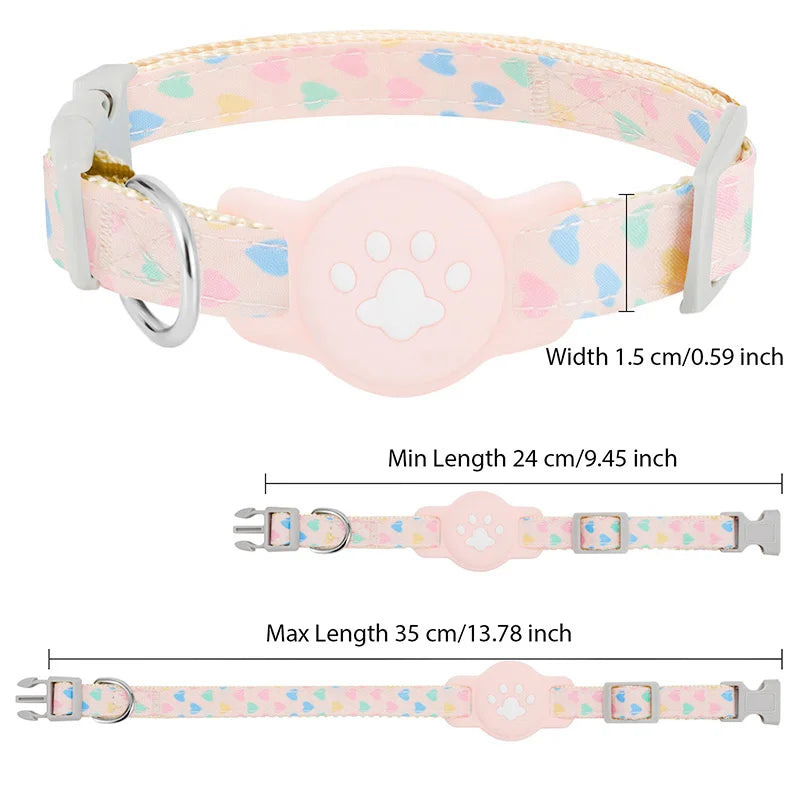 Cute Anti-lost Collar Adjustable Nylon Pet Collar For Small Dog