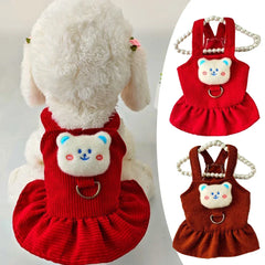 Small Dog Puppy Autumn Winter Cute Costume Pet Clothes Dog Dresses