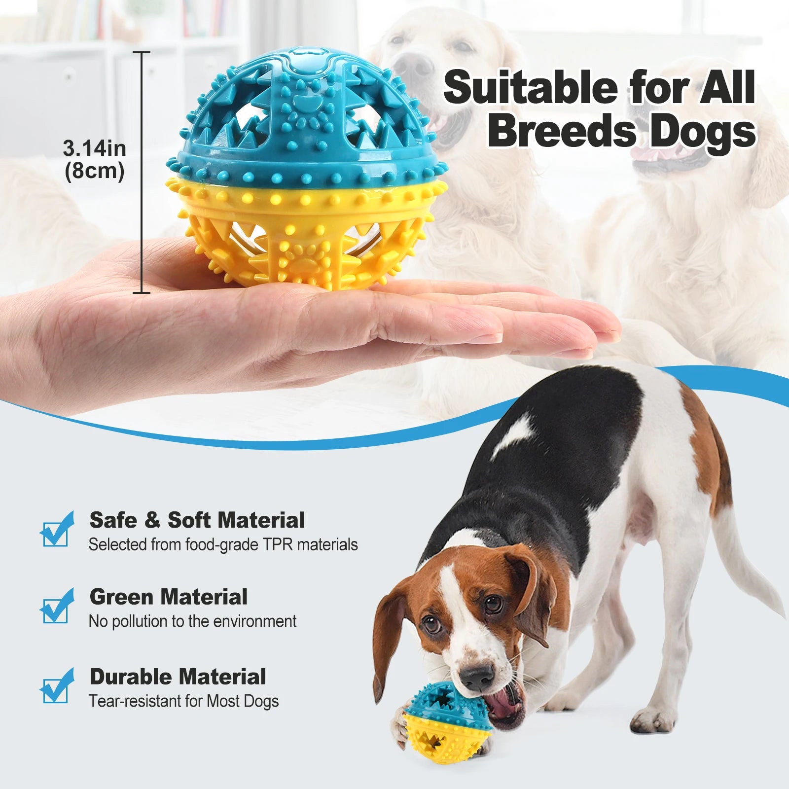 Grinding Teeth Sound Ball Toys Leaking Food Balls Training Dog Toys