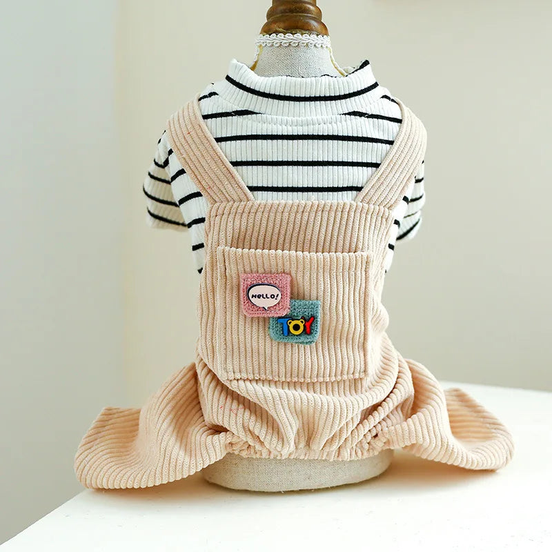 Green Cardigan Coat Tracksuit For Small Dog Poodle Yorkie Puppy Clothe