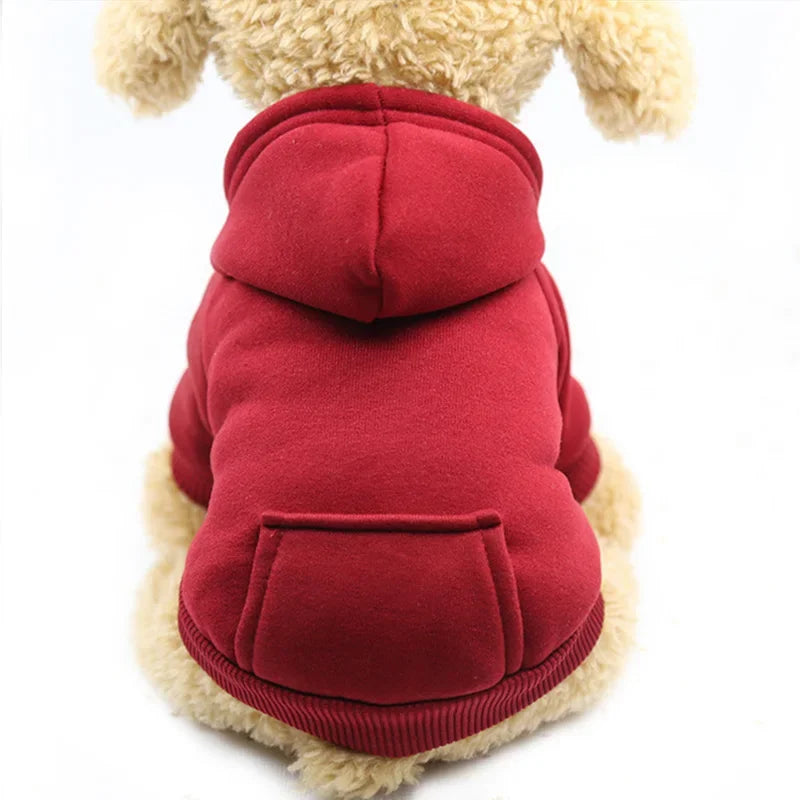 Autumn And Winter Small Thickening Warm Solid Color Dog Clothes