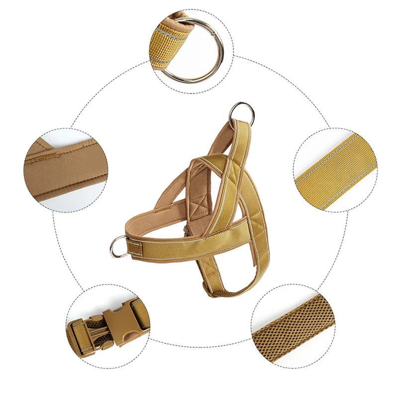 Nylon Durable No Pull with Handle Reflective Training Dog Harness