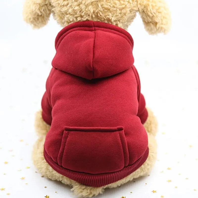 Autumn And Winter Small Thickening Warm Solid Color Dog Clothes