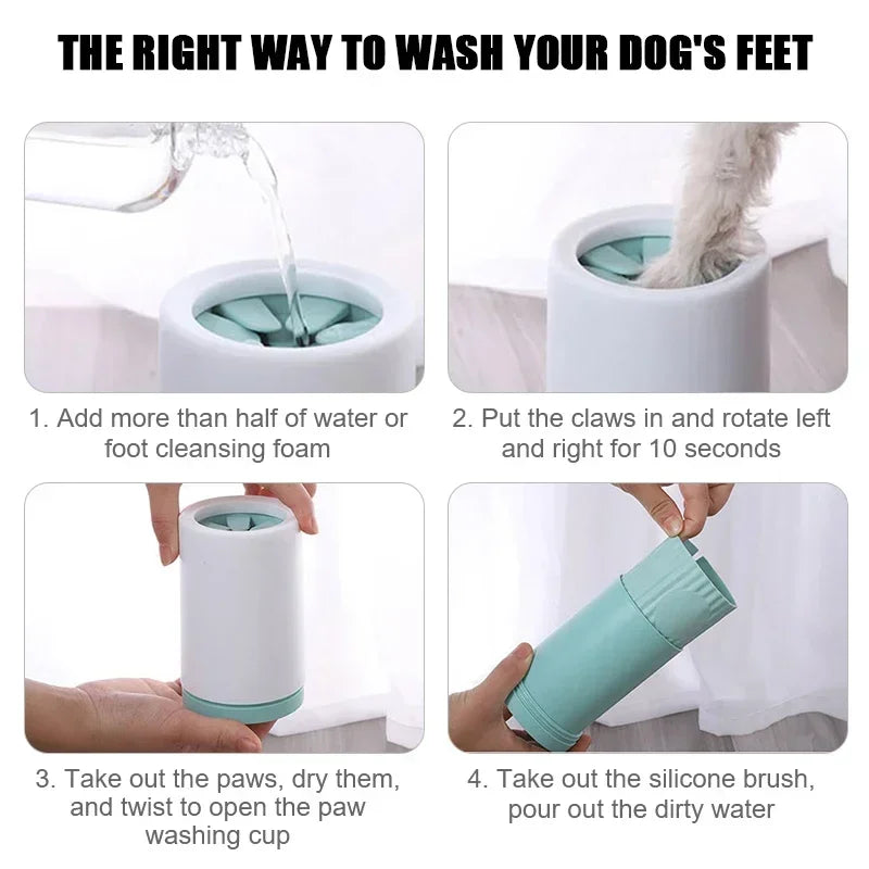 Dog Paw Cleaner Foot Clean Cup for Quick Foot Washing Tool