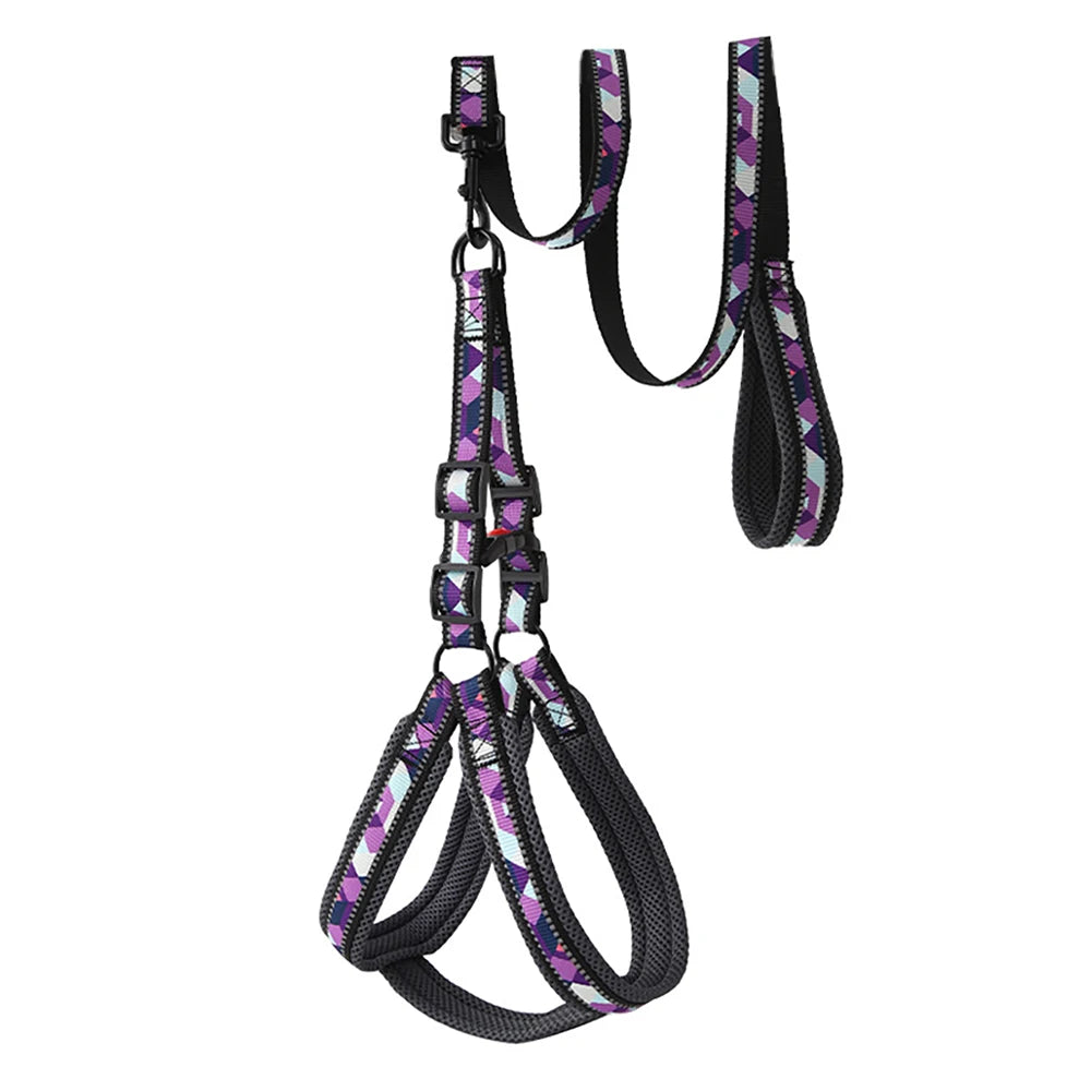 No Pull Reflective Adjustable Padded Dog Harness Leash Set
